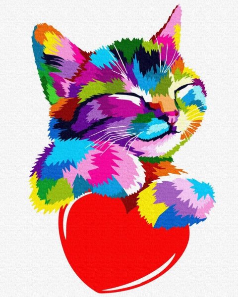 Разноцветный кот