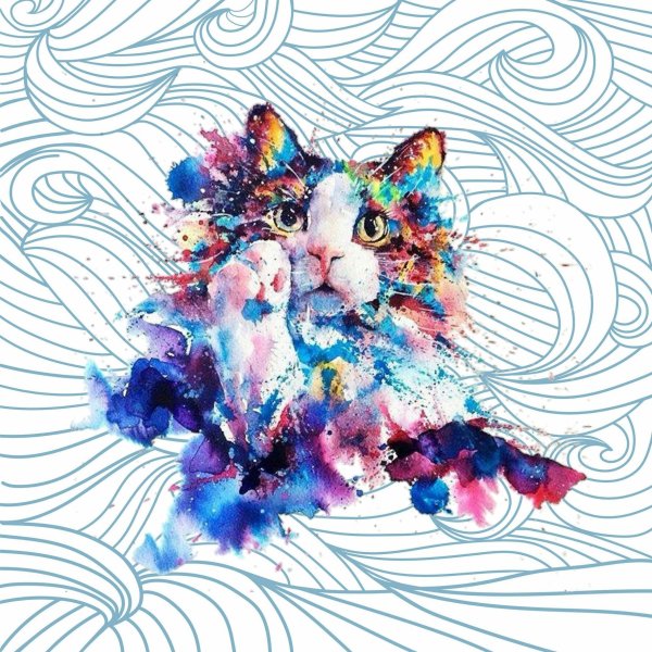 Радужная кошка