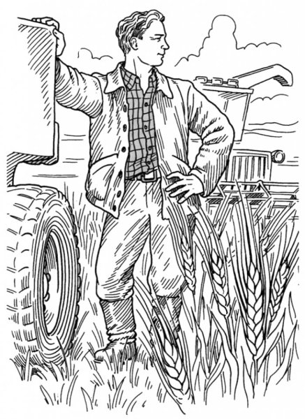 Раскраски сельские профессии