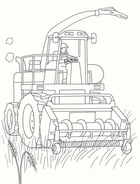 Раскраска комбайн Ростсельмаш