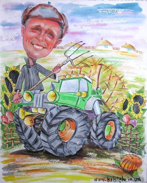 Шарж тракторист