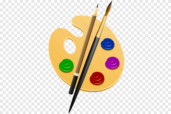 Кисточка и карандаш