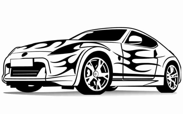 Спортивные автомобили раскраска