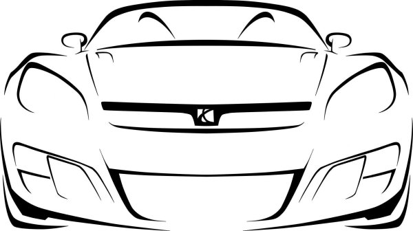 Машина спереди вектор