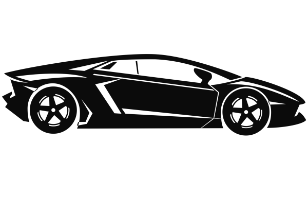 Автомобиль вектор сбоку контур