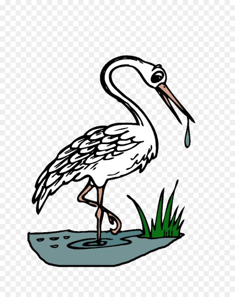 Нарисовать цаплю ребенку