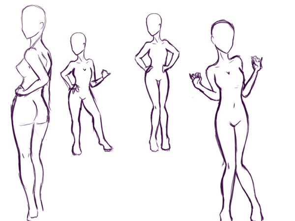 Поза человека для рисования стоя