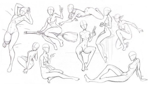 Референсы поз Геншин