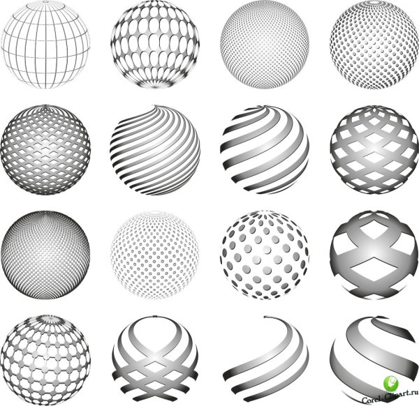 Граненый шар 3d модель