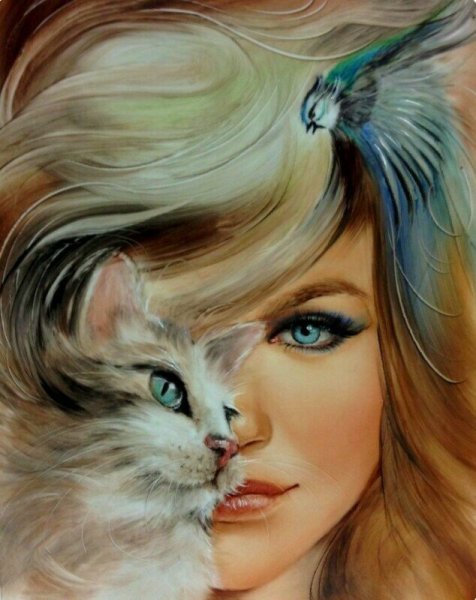 Девушка кошка