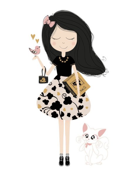 Смешные мультяшные девочки