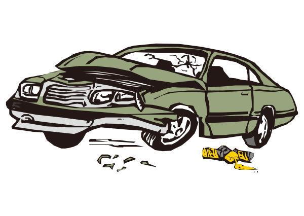 Разбитая машина вектор