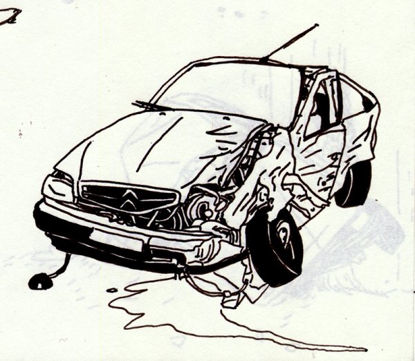 Раскраска авария машин