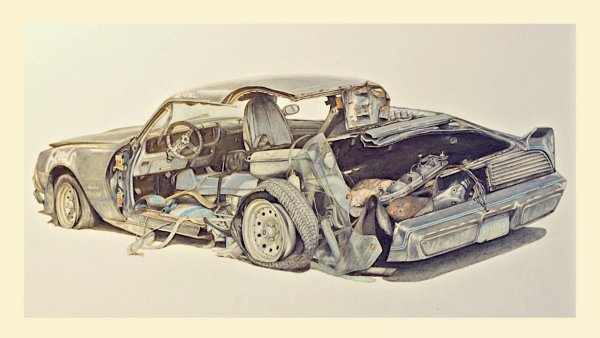 Раскраски разбитые машины