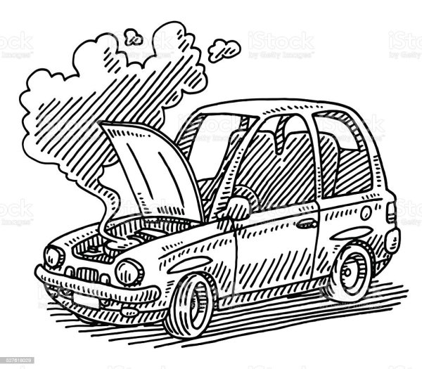 Раскраска разбивающейся в аварии машина легкая