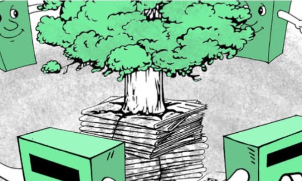 Рисунок на тему макулатура