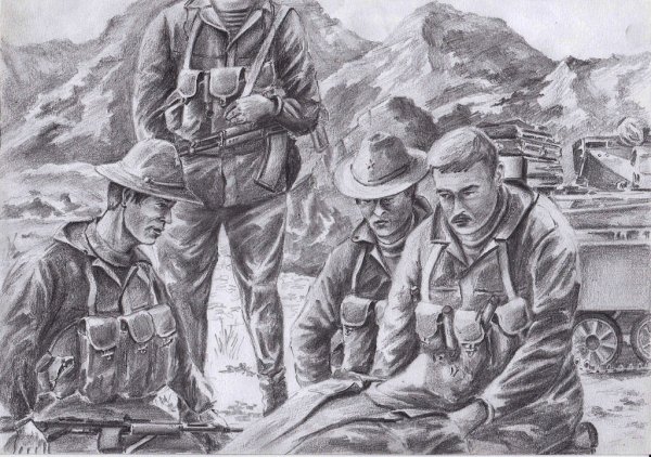 Афган рисунки карандашом