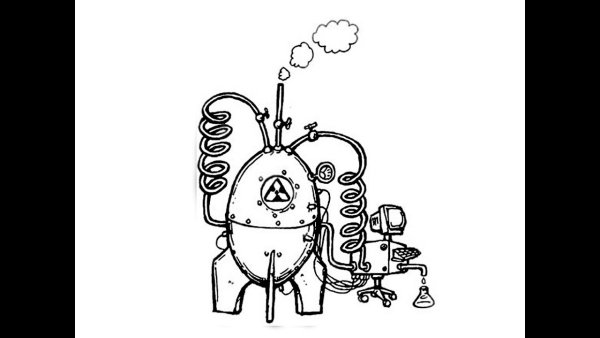 Самогонный аппарат нарисованный