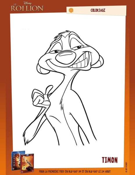Тимон раскраска