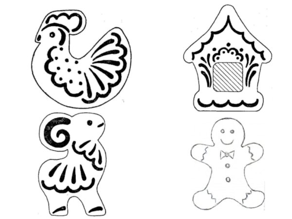 Лепного пряника и роспись готового изделия