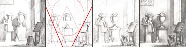 Рисунок интерьера вступительный экзамен