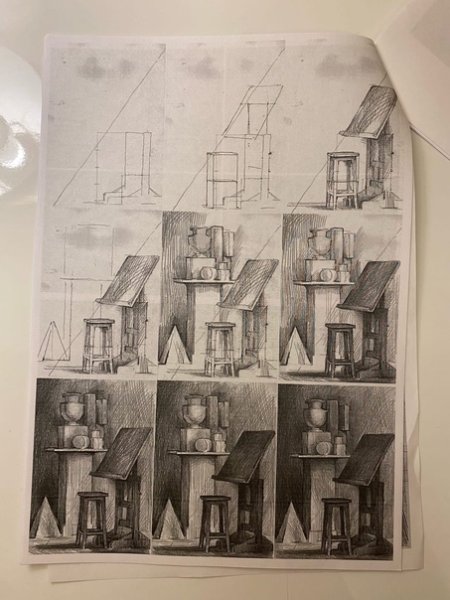 Рисунок фрагмента интерьера СПБГАСУ