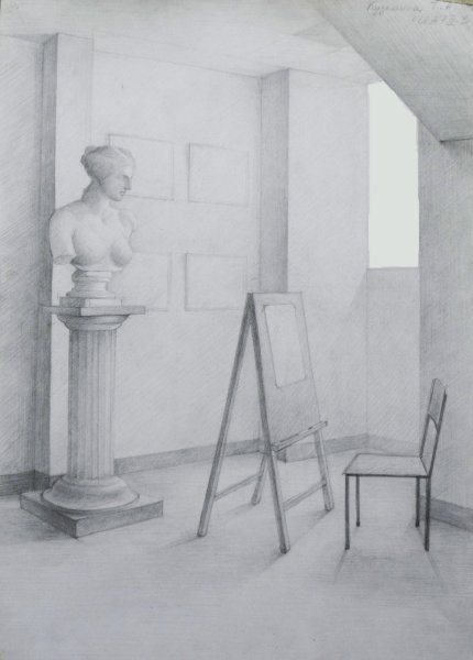 Рисунок фрагмента интерьера СПБГАСУ