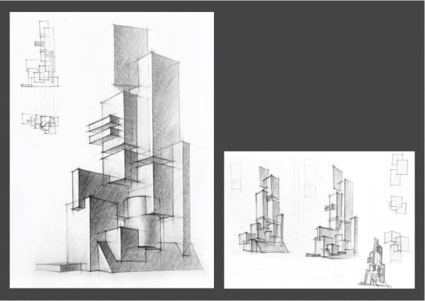 Объемная архитектурная композиция СПБГАСУ экзамен