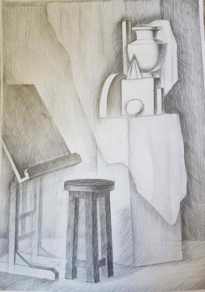 Рисунок фрагмента интерьера СПБГАСУ