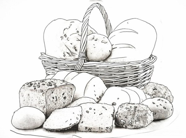 Хлеб для срисовки