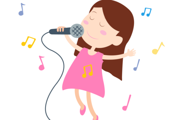 Девочка поет