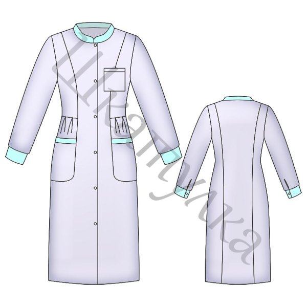 Лекала для пошива женских медицинских халатов