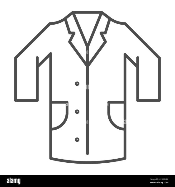 Медицинский халат пиктограмма