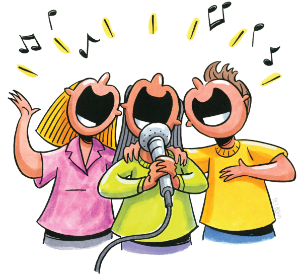 Человек поет