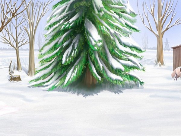 Зимний лес для детей