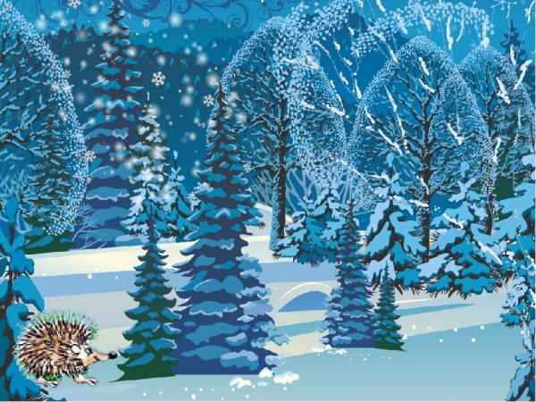 Сказочный зимний лес для детей