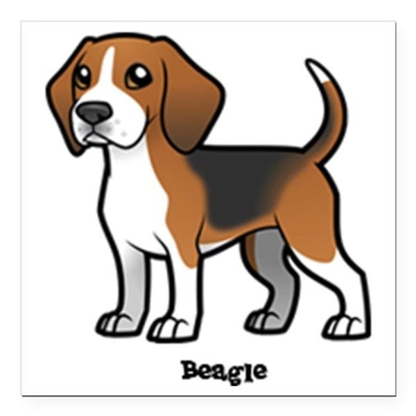 Мультяшная собака вид сбоку