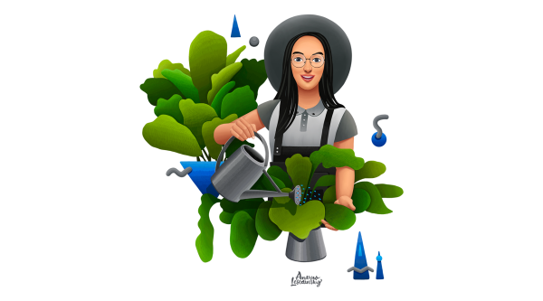 Флорист иллюстрация