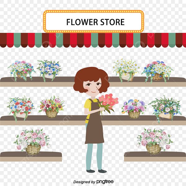 Цветочный магазин клипарт