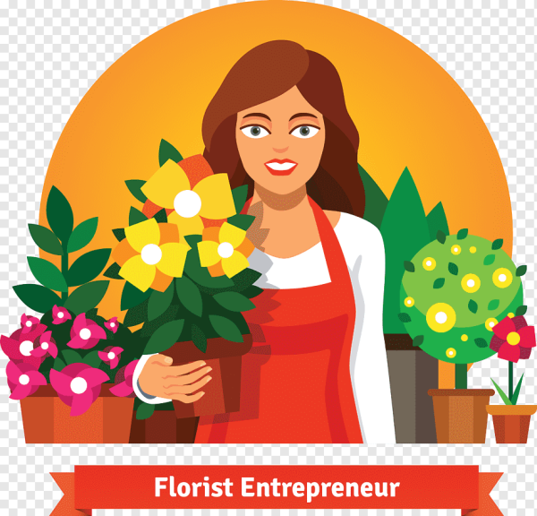 Флорист мультяшный