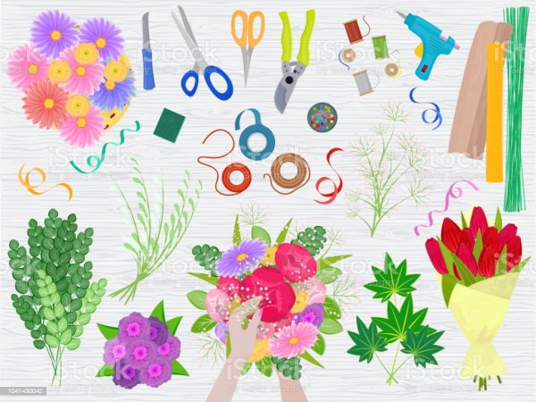 Флорист иллюстрация для детей