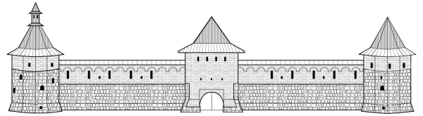 Зарайск Кремль контур