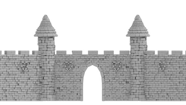 Крепостная стена вектор