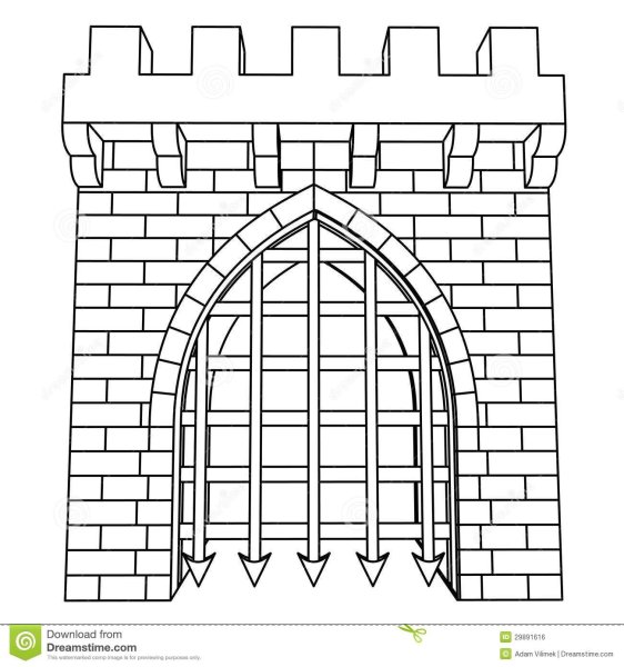 Ворота крепости вектор