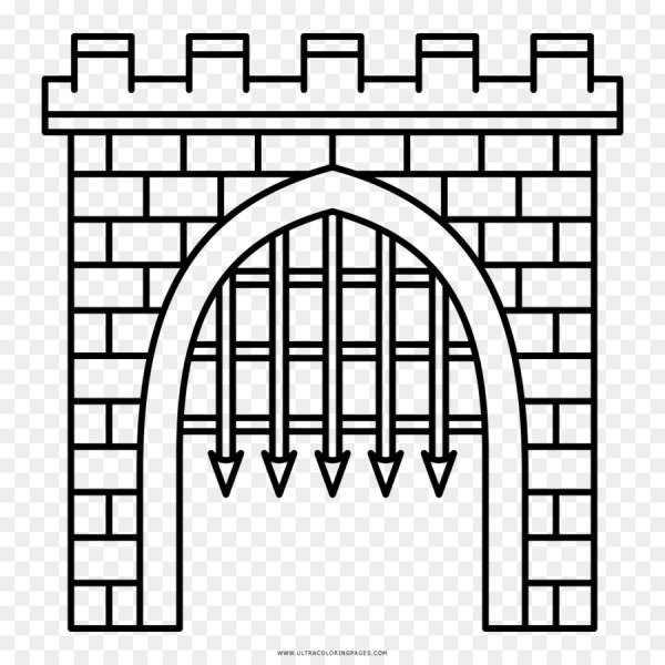 Ворота крепости вектор