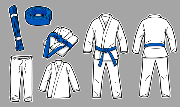 И джиу-джитсу кимоно вектор