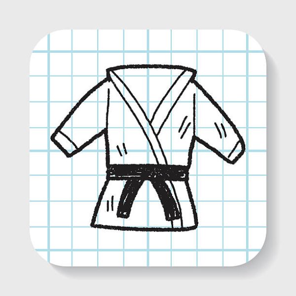 Кимоно набросок дзюдо