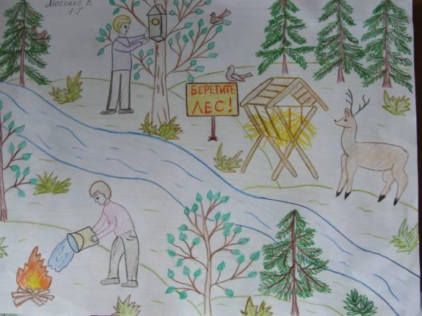 Рисунок на тему мы друзья природы
