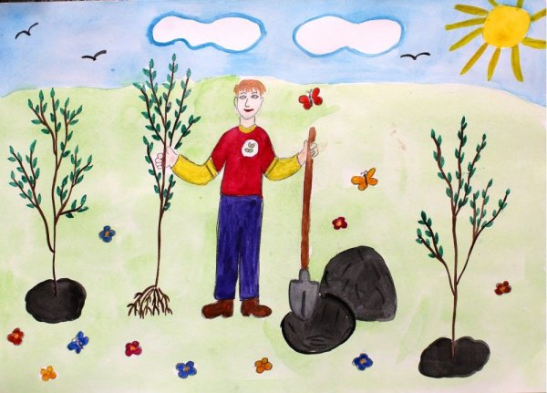 Рисование субботник в подготовительной группе