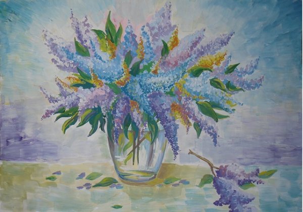 Рисунок к романсу сирень Рахманинов